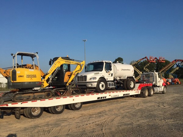 Truck transporting equipment