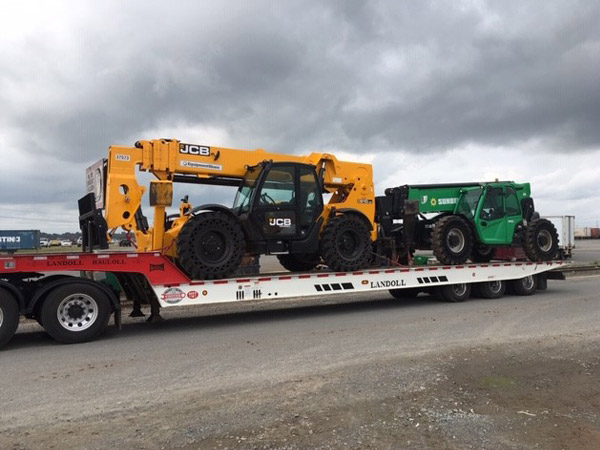 Truck transporting equipment